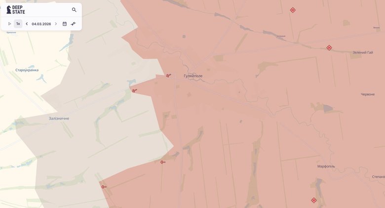 Ворог просунувся у Гришиному та Гуляйполі