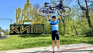 Estonian MP cycled from Tallinn to Kyiv to raise money for Armed Forces of Ukraine. PHOTO