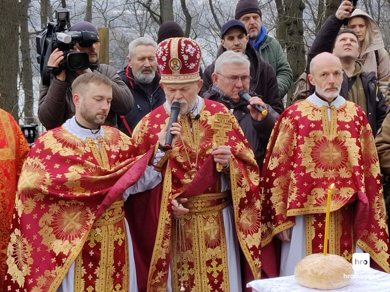 Панахида в річницю загибелі Да Вінчі (Михайла Коцюбайла) на Аскольдовій могилі в Києві, 7 березня 2024 року
