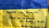 "Золоте - це Україна! Своїх не кидаємо": волонтеры просят поддержать жителей города, где 7 октября будет происходить разведение войск. ФОТОрепортаж