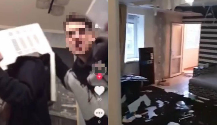 Пятеро киевлян разгромили съемную квартиру на Печерске ради ролика в TikTok, дело передано в суд, - прокуратура. ФОТОрепортаж
