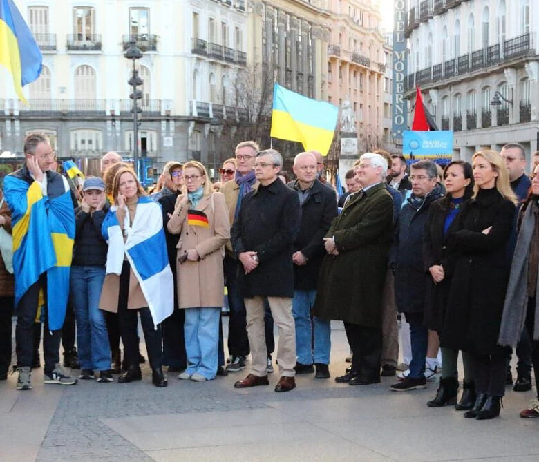 Rally in support of Ukraine in Madrid