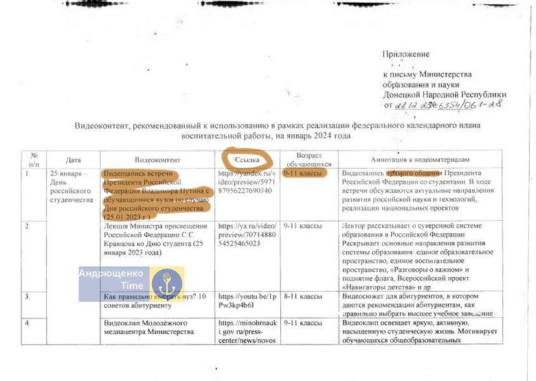 Маріупольські школярі будуть дивитись виступи Путіна на уроках 02