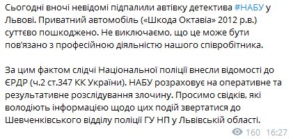 Невідомі спалили автомобіль детектива НАБУ у Львові 03