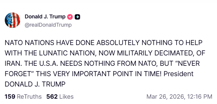 Трамп снова критикует НАТО: что известно?