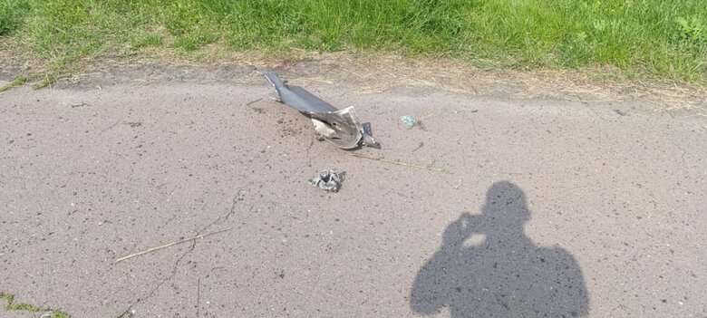 Missile debris in Poltava region