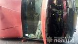 На Полтавщине в результате ДТП перевернулся маршрутный микроавтобус, - Нацполиция. ФОТО