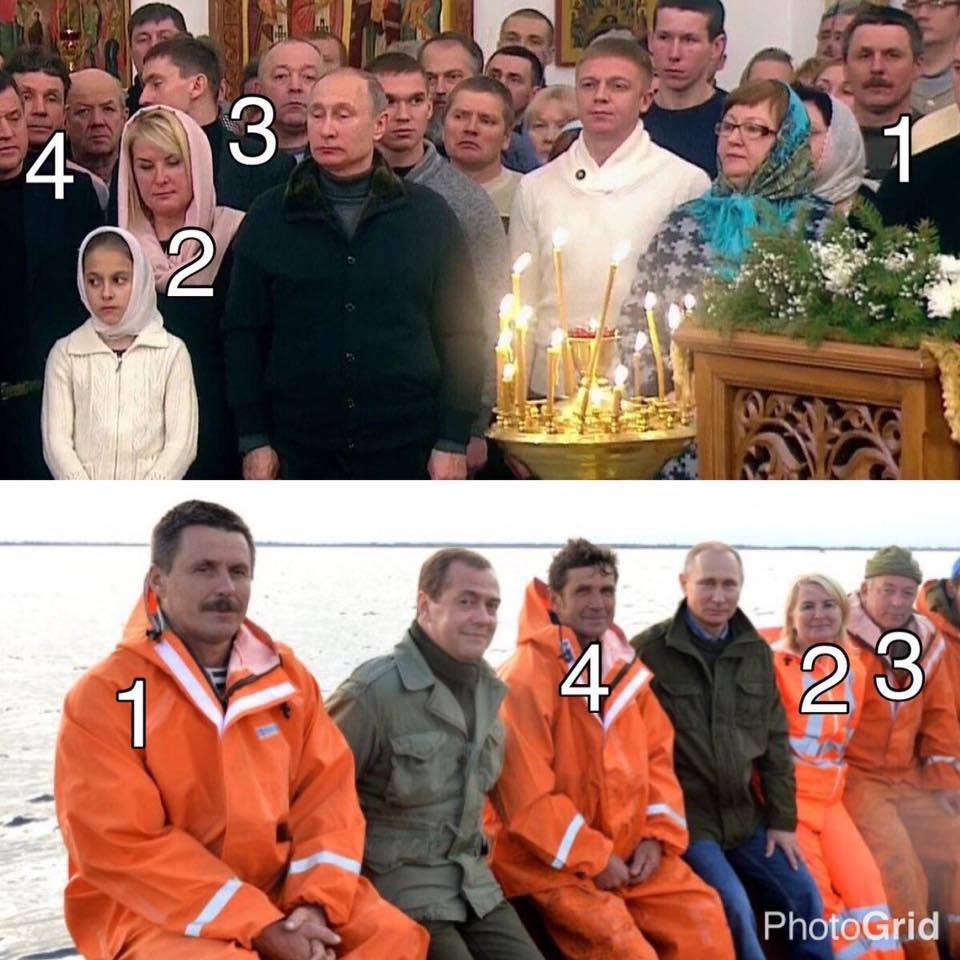Путин и подставные люди: президент России фотографируется с сотрудниками  спецслужб | Цензор.НЕТ