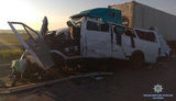 Five people killed, 12 injured as minibus collides with truck on Kyiv-Odesa highway. PHOTOS