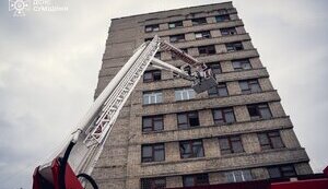 Rescuers eliminate consequences of Russian attack on dormitory in Sumy. VIDEO+PHOTOS