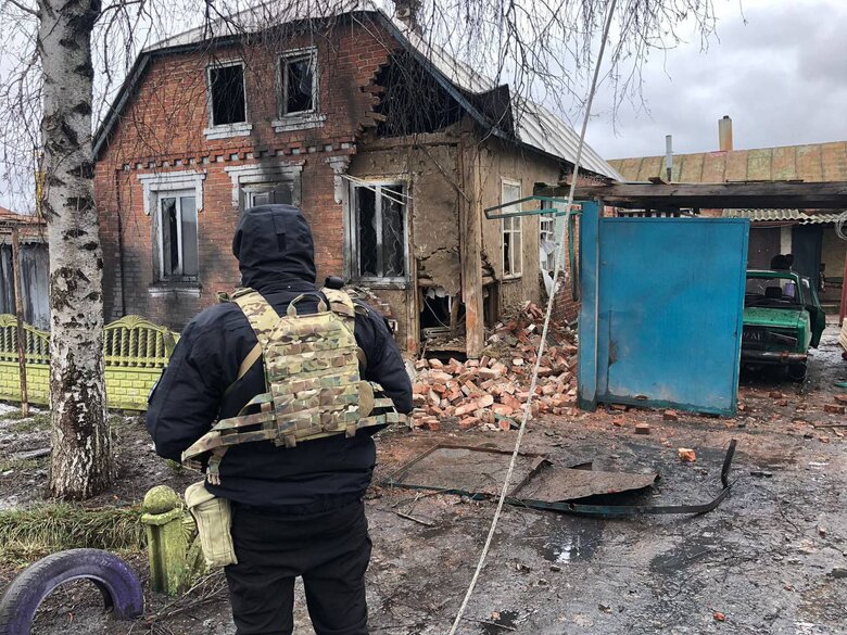 Наслідки обстрілу Вовчанська