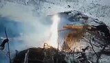 dragon drone burns Russian dugout