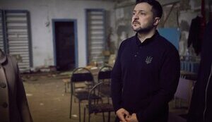 Zelenskyy visits Yahidne village in Chernihiv region, where Russians kept people in basement of school. VIDEO+PHOTOS