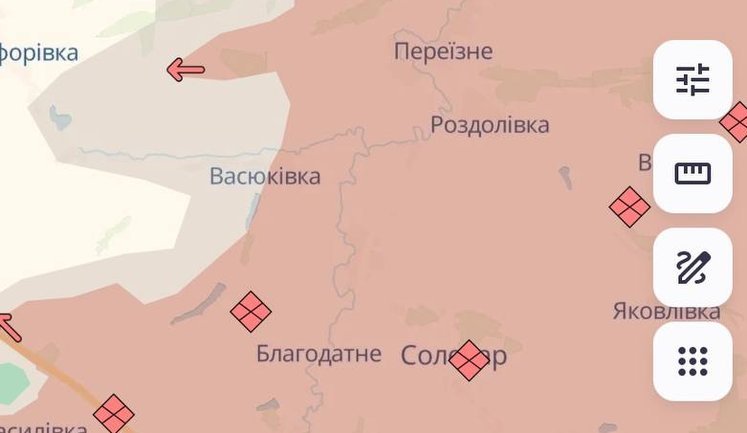 Ворог просунувся у Васюківці та Шаховому на Донеччині, - DeepState. МАПА