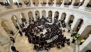 Прихильники Палестини увірвалися до будівлі Капітолію в США - вимагають припинення вогню у секторі Гази. ВIДЕО