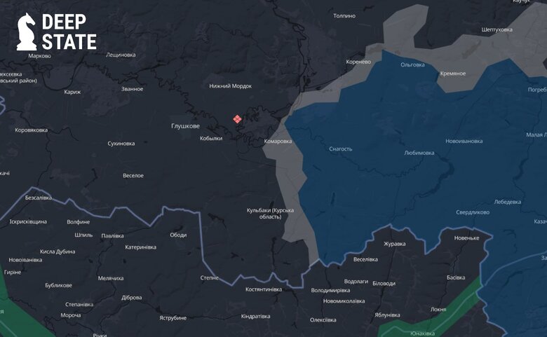 Карта бойових дій в Курській області