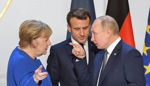 меркель,макрон,путін
