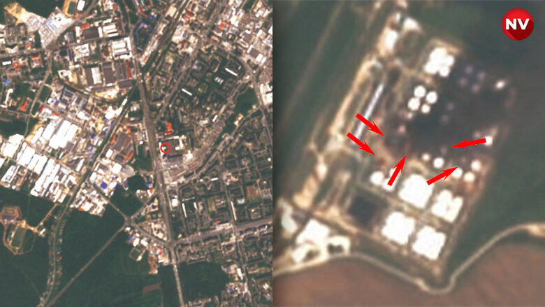 UAV attack on Engels and Cheboksary - satellite images
