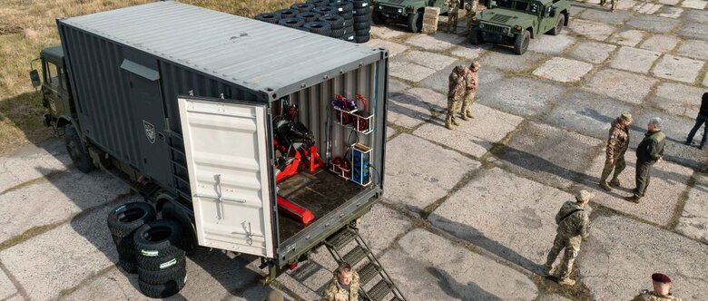 Brigades defending Marinka, Avdiivka and Kupiansk received mobile auto repair shops and deficient tires for HMMWV 02