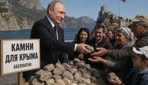 Путіна знову "надули", каміння для Крима, росіяни без бензину. Свіжі фотожаби від "Цензор.НЕТ"