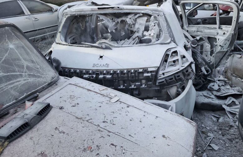 Shelling of the Nikopol district on 11 April