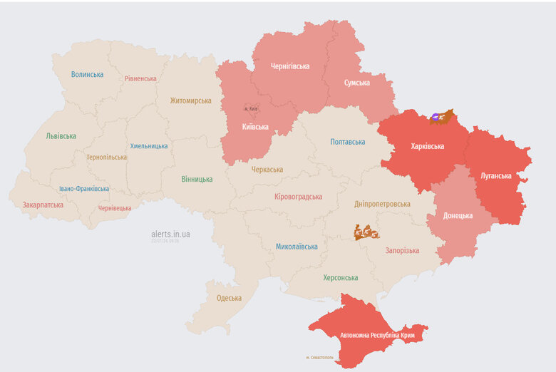 повітряна тривога 22 липня