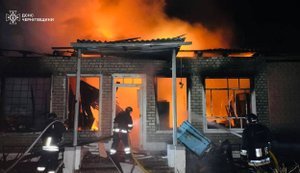 Enemy attacked Chernihiv region with drones: Children’s Creativity Centre in Koriukivka was hit, and high-rise buildings were damaged. PHOTO