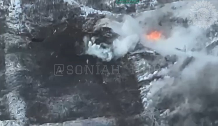 Украинский МиГ-29МУ1 авиабомбой разнес базу оккупантов на севере. ВИДЕО