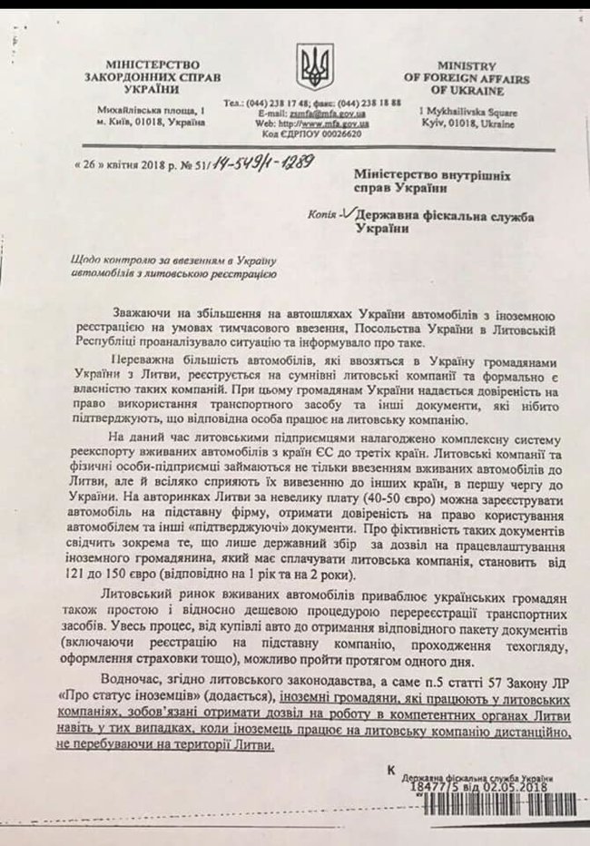 Власників автомобілів на литовських номерах можуть зробити невїзними в ЄС і почати штрафувати 01