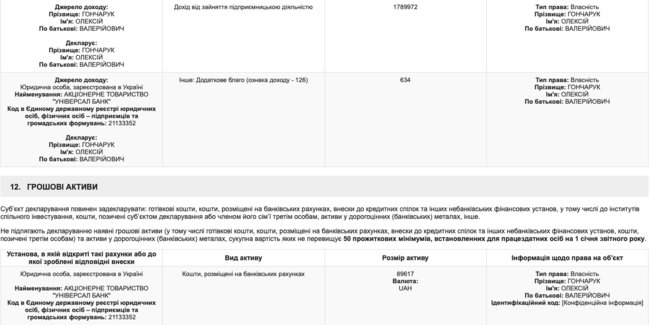 Гончарук в 2018 году получил 1,851 млн грн доходов, - декларация 09 Гончарук в 2018 году получил 1,851 млн грн доходов, - декларация 09