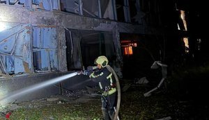 В Киеве повреждено здание вуза в Голосеевском районе: возник пожар. ФОТО