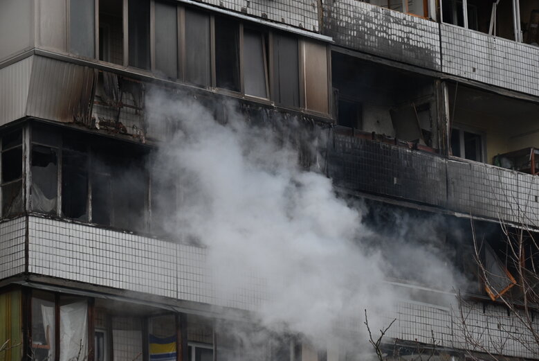 Consequences of Russian missile strike on house in Solomianskyi district of Kyiv 46