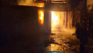 Russian forces attacked Zhytomyr region with drones: factory was on fire. PHOTO