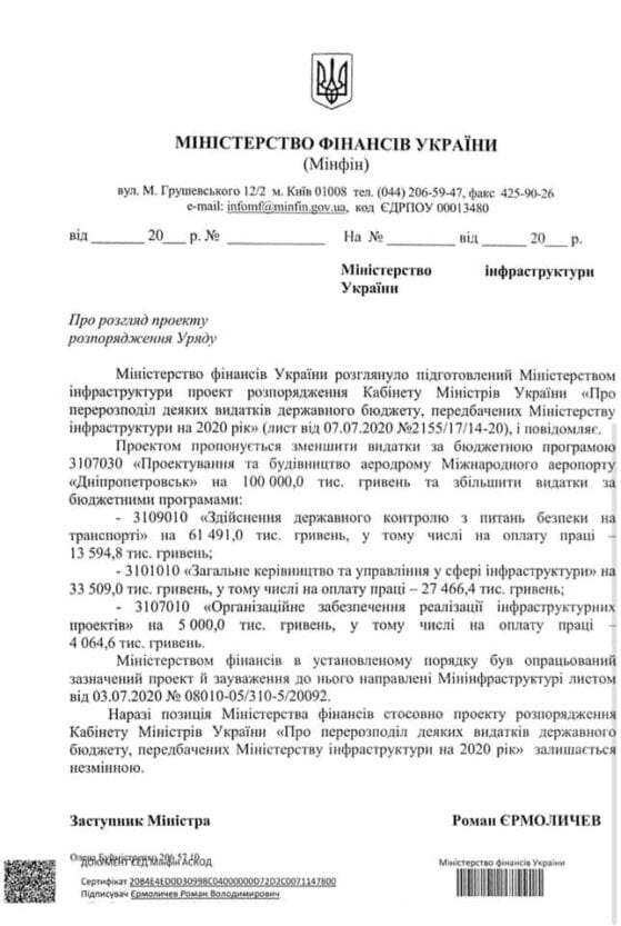 Криклий лично просит снять деньги со строительства аэропорта в Днепре и перенаправить их на зарплаты себе и своим подчиненным, - Филатов 03 Криклий лично просит снять деньги со строительства аэропорта в Днепре и перенаправить их на зарплаты себе и своим подчиненным, - Филатов 03