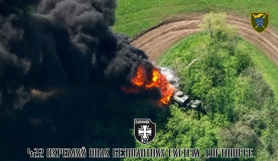 Бойцы 422-го полка поразили топливозаправщик оккупантов на Запорожском направлении