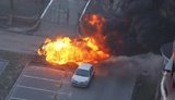 В Киеве возле здания ЦИК взорвался внедорожник. ФОТО