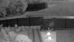 Moment a Russian Kh-101 cruise missile struck Polish territory. CCTV video