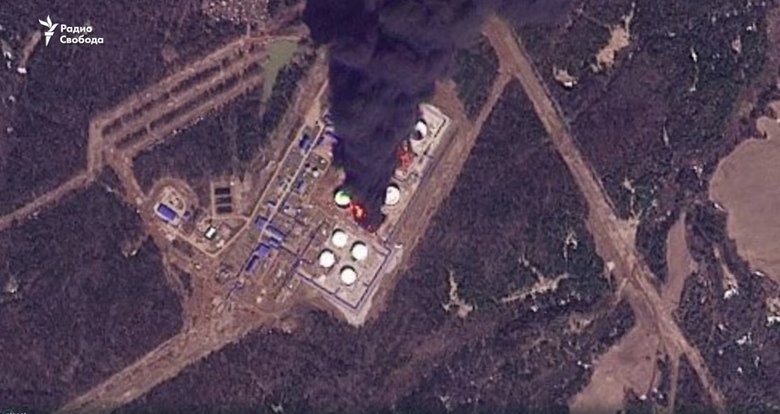 Пожар на нефтеперекачивающей станции возле города Пермь