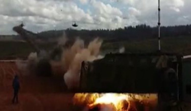 Вертоліт Ка-52 обстріляв ракетами класу "повітря-земля" глядачів російсько-білоруських військових навчань "Захід-2017". ВIДЕО