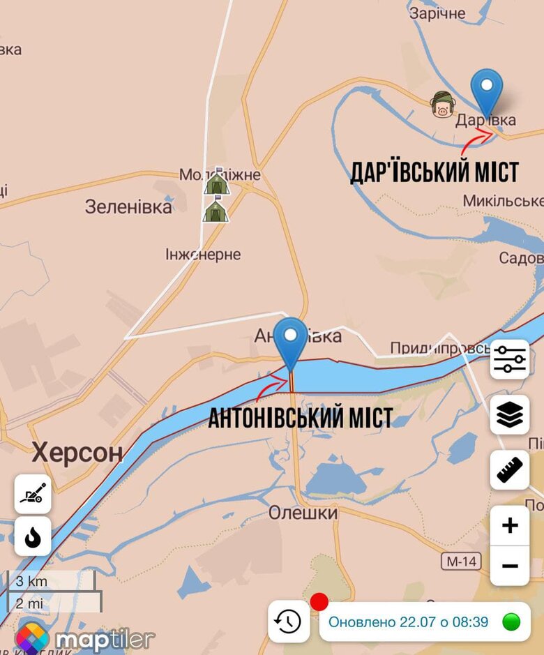 ЗСУ з хірургічною точністю влучили в Дарївський міст через Інгулець на Херсонщині, - Хлань 01