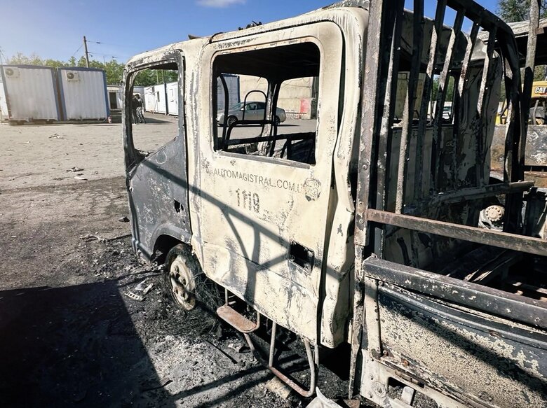Road construction company damaged in Dnipropetrovsk region