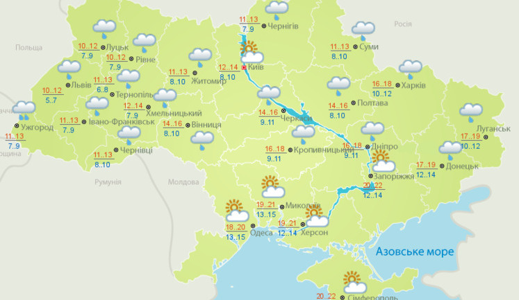 Strong winds and rains coming to Ukraine
