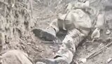 оккупант валяется в окопе