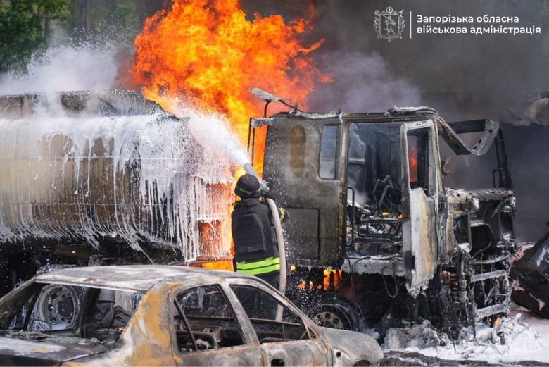 Атака на Запоріжжя: пошкоджено цистерну з паливом, є загиблий