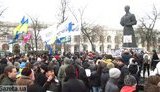 "Власть хочет превратить Киев в безликий Донецк," - митинг в защиту Гостиного двора прошел под присмотром "Беркута". ФОТОрепортаж