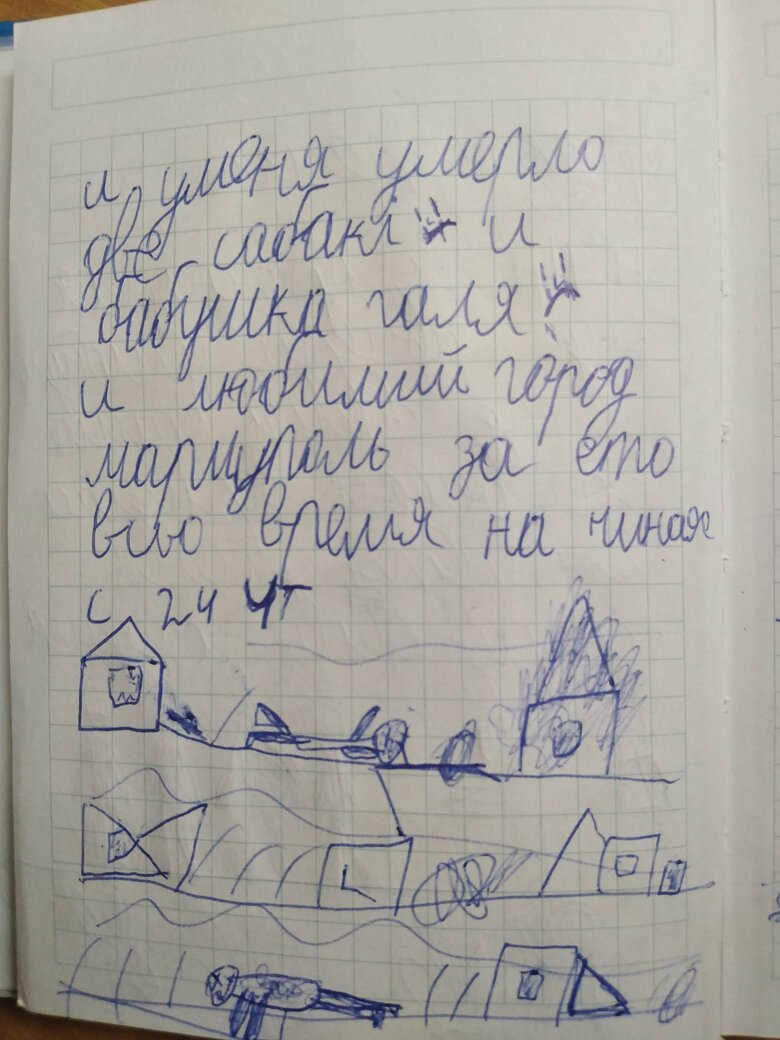 У меня умерло две собаки, бабушка Галя и любимый город Мариуполь, – дневник войны 9-летнего школьника потряс весь мир 08 У меня умерло две собаки, бабушка Галя и любимый город Мариуполь, – дневник войны 9-летнего школьника потряс весь мир 08