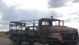 Опубліковано кадри з місця обстрілу найманцями РФ вантажівки поблизу автоколони з главою Донецької ОблВЦА Кириленком. ФОТОрепортаж
