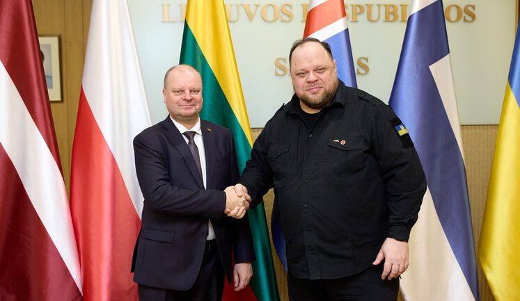 Стефанчук зустрівся зі спікером Сейму Литви Сквернялісом: обговорили пришвидшення переговорів щодо вступу України до ЄС. ФОТО