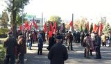 У Запоріжжі мітингом відзначили 101 рік від дня Жовтневої революції: прийшло близько ста осіб. ФОТОрепортаж