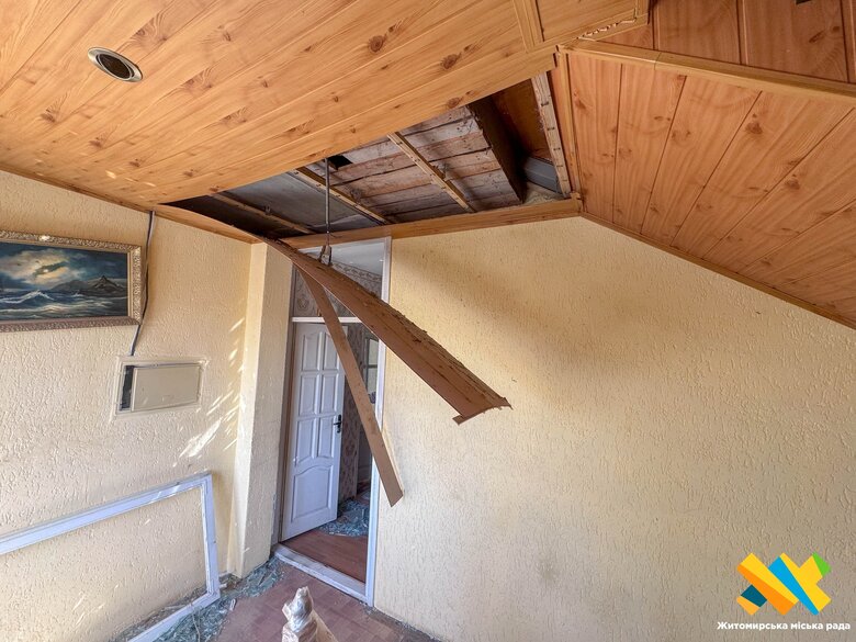 У Житомирі через атаку дронів пошкоджено приватні будинки